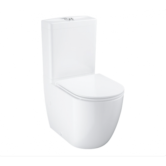 Pastatomas unitazas Grohe Bau Ceramic Rimless su Soft Close dangčiu