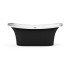 Akmens masės vonia Paa Bel Canto 180 x 85 cm balta / Glossy Black