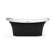 Akmens masės vonia Paa Bel Canto 180 x 85 cm balta / Glossy Black