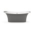 Akmens masės vonia Paa Bel Canto 180 x 85 cm balta / Glossy Grey