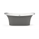 Akmens masės vonia Paa Bel Canto 180 x 85 cm balta / Glossy Grey