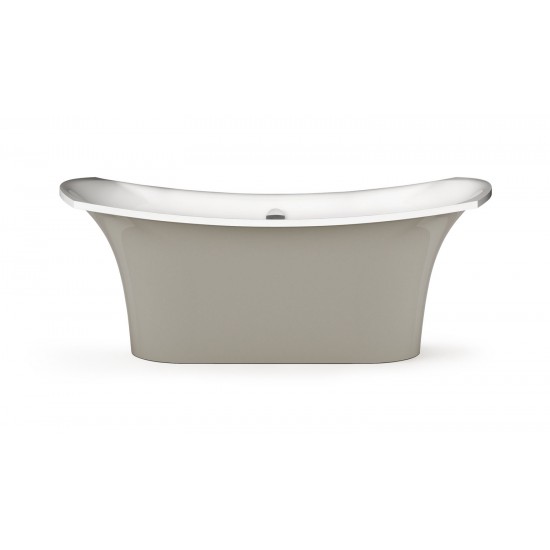 Akmens masės vonia Paa Bel Canto 180 x 85 cm balta / Glossy Smoke
