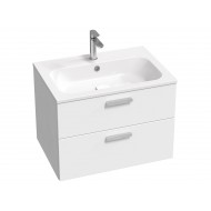 Spintelė voniai Ravak Chrome II SD 70 cm balta, blizgios rankenėlės su praustuvu