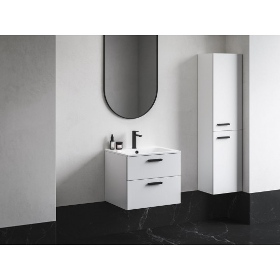 Spintelė voniai Ravak Chrome II SD 70 cm balta, juodos rankenėlės su praustuvu