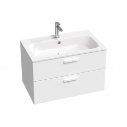Spintelė voniai Ravak Chrome II SD 80 cm balta, baltos rankenėlės su praustuvu
