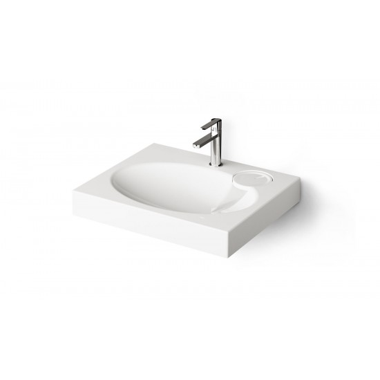 Akmens masės praustuvas Paa Claro Mini 60 cm baltas