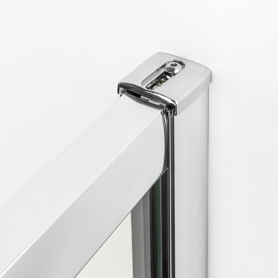 Dušo kabina New Trendy Corona DS 140 x 80 cm blizgus chromas, skaidrus stiklas