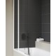 Termostatinis potinkinis dušo / vonios maišytuvas RAVAK Chrome II CR 063.20 dviejų išvadų, juodas matinis