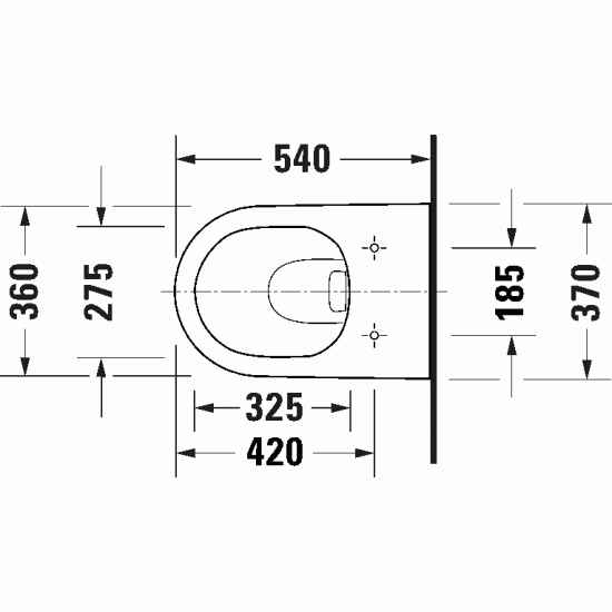 WC puodas Duravit D-Code Rimless pakabinamas, su Soft Close dangčiu