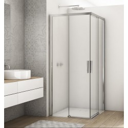 Dušo kabina Ronal Divera SE2B 100 x 100 cm blizgus chromas, skaidrus stiklas