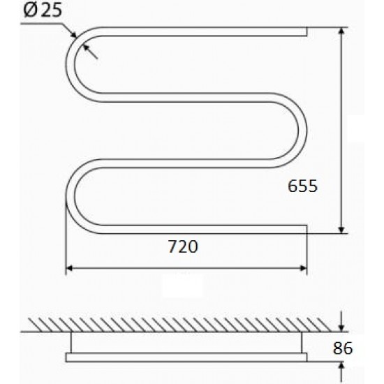 Elektrinis rankšluosčių džiovintuvas Elonika EE 400 S3KD 65 x 72 cm baltas, kairės pusės