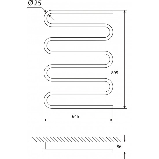 Elektrinis rankšluosčių džiovintuvas Elonika EE 800 SD 90 x 65 cm baltas, kairės pusės