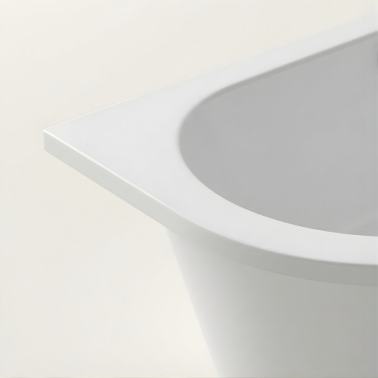 Akmens masės vonia Vispool Evento 2 175 x 75 cm balta, su 2 apvalintais kampais