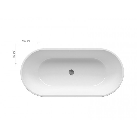Akrilinė vonia Ravak Freedom Q 169 x 80 cm balta