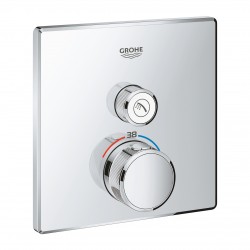 Potinkinis 1-os padėties vonios/dušo termostatinis maišytuvas GROHE Grohtherm SMARTCONTROL 29123000 chromas 