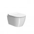 WC puodas GSI PURA Compact ( 46 x 35 cm ), pakabinamas, Swirlflush®, su Soft Close dangčiu