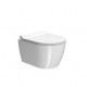 WC puodas GSI PURA Compact ( 46 x 35 cm ), pakabinamas, Swirlflush®, su Soft Close dangčiu