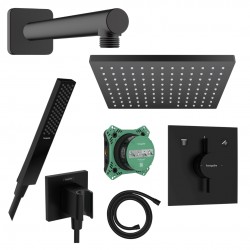 Potinkinė dušo sistema Hansgrohe Pulsify E 230 juoda