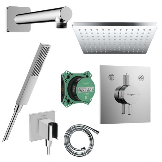 Potinkinė dušo sistema Hansgrohe Pulsify E 230 chromas