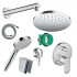 Potinkinė dušo sistema Hansgrohe Vernis Blend 200 chromas