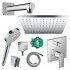 Potinkinė dušo sistema Hansgrohe Vernis Shape 230 chromas