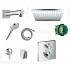 Potinkinė dušo sistema Hansgrohe Vernis Shape 230 su termostatiniu maišytuvu, chromas