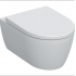 WC puodas Geberit Icon Rimfree pakabinamas, baltas, su Soft Close dangčiu