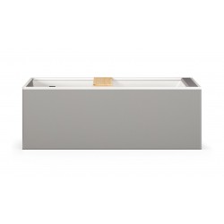 Silkstone vonia Paa Infinity 180 x 80 cm balta matinė / pilka matinė