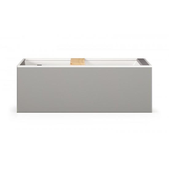 Silkstone vonia Paa Infinity 180 x 80 cm balta matinė / pilka matinė