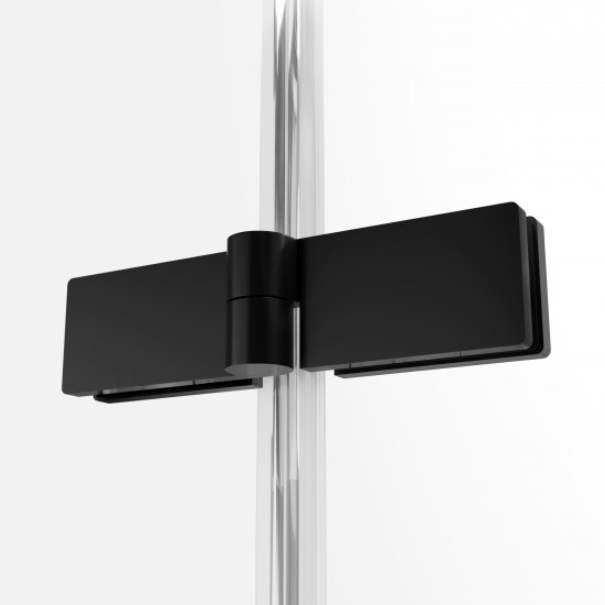 Dušo durys New Trendy Kalibra D1 100 cm juodos, skaidrus stiklas