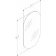 Veidrodis su LED apšvietimu KAME OVAL 50 x 90 cm