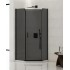 Dušo kabina New Trendy Komfort PK 90 x 90 cm juoda matinė, tamsintas stiklas