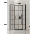 Dušo kabina New Trendy Komfort PK 80 x 80 cm juoda matinė, skaidrus stiklas su dekoru