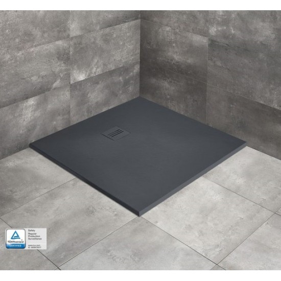 Dušo padėklas Radaway Kyntos C 80 x 80 cm akmens masės, antracito