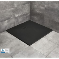 Dušo padėklas Radaway Kyntos C 90 x 90 cm akmens masės, juodas