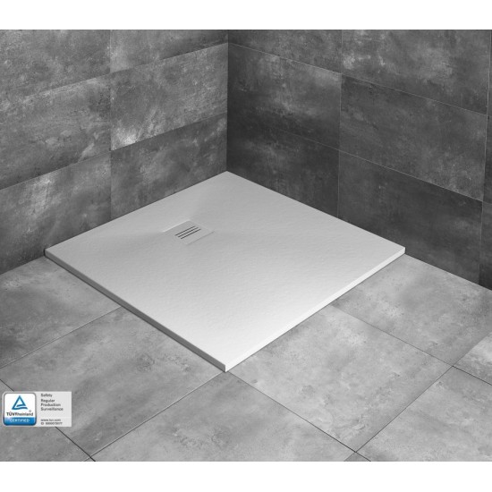 Dušo padėklas Radaway Kyntos C 80 x 80 cm akmens masės, baltas