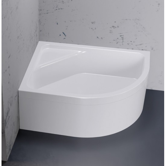 Dušo padėklas New Trendy Max 120 x 85 cm akrilinis, kairės pusės, baltas