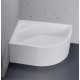 Dušo padėklas New Trendy Max 120 x 85 cm akrilinis, kairės pusės, baltas