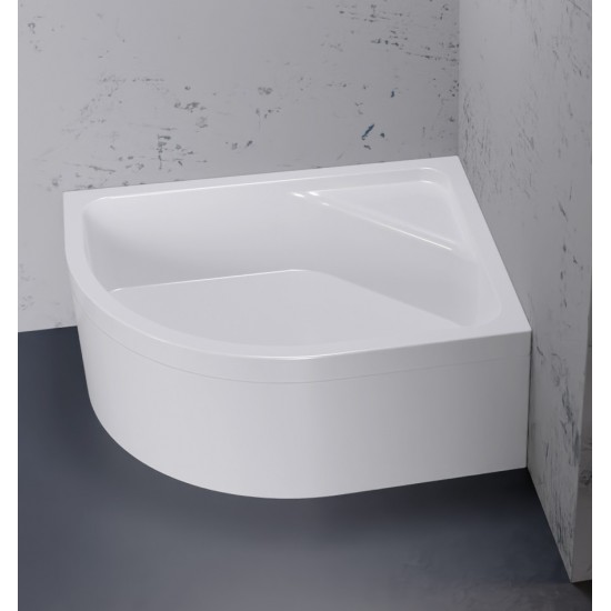 Dušo padėklas New Trendy Max 100 x 80 cm akrilinis, dešinės pusės, baltas
