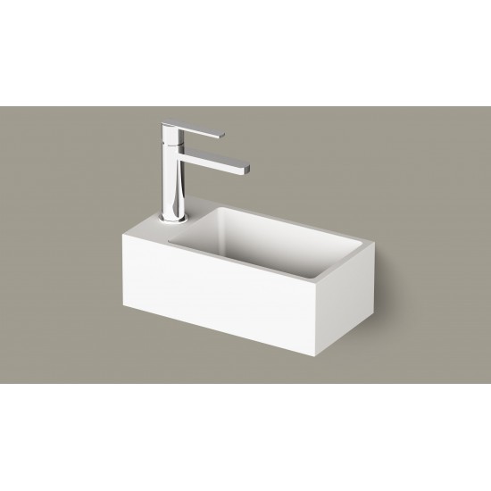 Silkstone praustuvas Paa MI 40 cm kairės pusės, baltas matinis