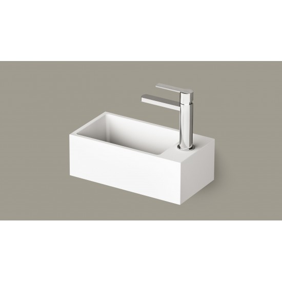 Silkstone praustuvas Paa MI 40 cm dešinės pusės, baltas matinis