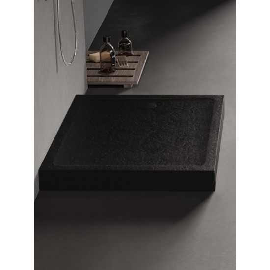 Dušo padėklas New Trendy Mild Stone ST 140 x 90 cm akrilinis, juodas