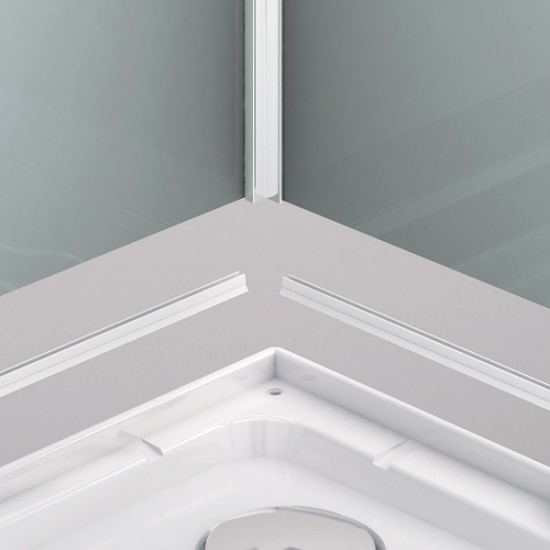 Uždara dušo kabina Ronal Modul KV 90 x 90 cm skaidrus stiklas