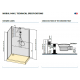 Uždara dušo kabina Ronal Modul KV 90 x 90 cm skaidrus stiklas