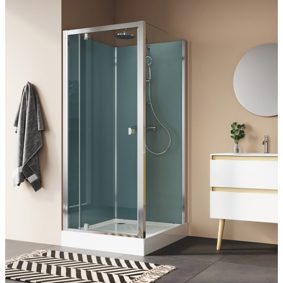 Uždara dušo kabina Ronal Modul ST3 100 x 80 cm skaidrus stiklas