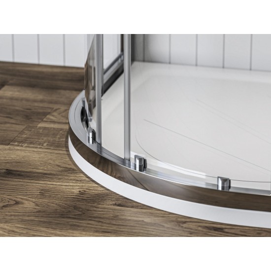 Dušo kabina Ravak Blix II NBLRV2 90 x 90 cm blizgus chromas, skaidrus stiklas