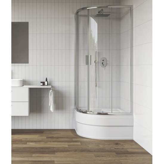Dušo kabina Ravak Blix II Sabina NBLCP4 80 x 80 cm blizgus chromas, skaidrus stiklas