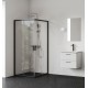 Dušo kabina Ravak Blix II NBLRV2 80 x 80 cm juoda matinė, skaidrus stiklas