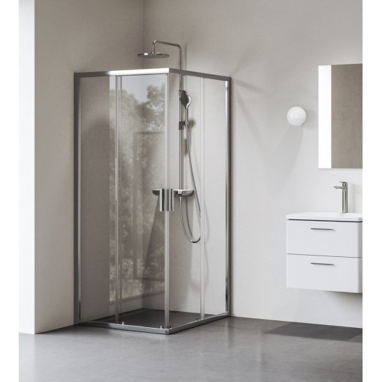 Dušo kabina Ravak Blix II NBLRV2 90 x 90 cm blizgus chromas, skaidrus stiklas