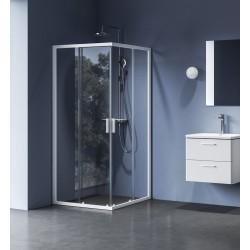 Dušo kabina Ravak Blix II NBLRV2 80 x 80 cm balta matinė, skaidrus stiklas